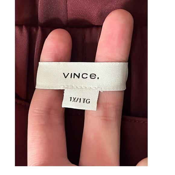 Vince Pants Mid Rise Pull on Tapered burgundy size 1X - Picture 4 of 6